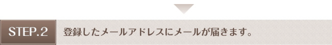 登録したメールアドレスにメールが届きます