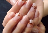 ブロンズカラーのホロフラワー♡