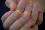 秋カラーのフレンチネイル♡