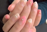 華やか✨ピンクフレンチ♡
