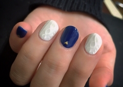 ネイビー×ニット♡