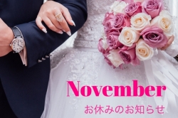 11月お休みのお知らせ