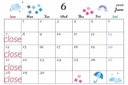 6月定休日のお知らせ♡